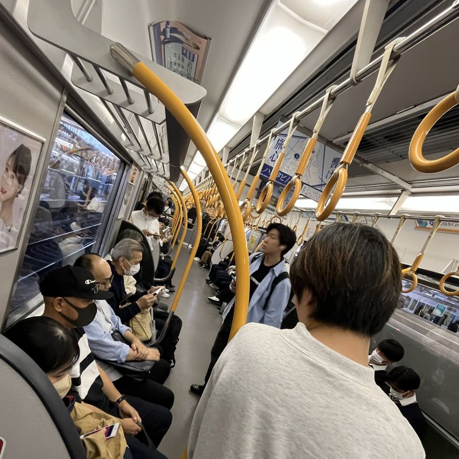 busy train japan
